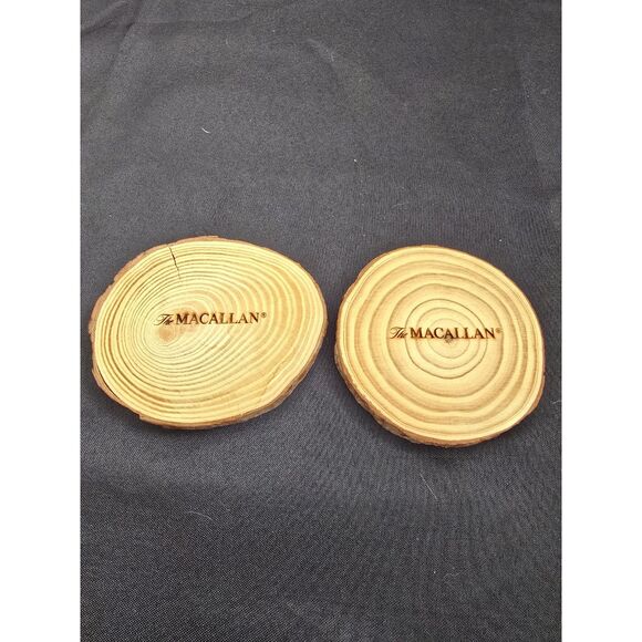 MACALLAN Collectible Wooden Coasters- SET OF 2 - Picture 1 of 6